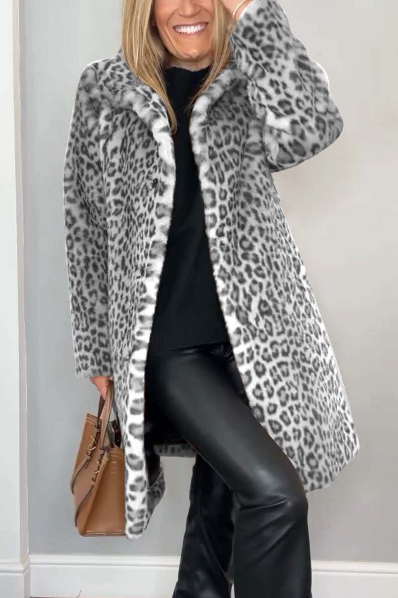 Rosa™ | Leopardzi Płaszcz Zimowy