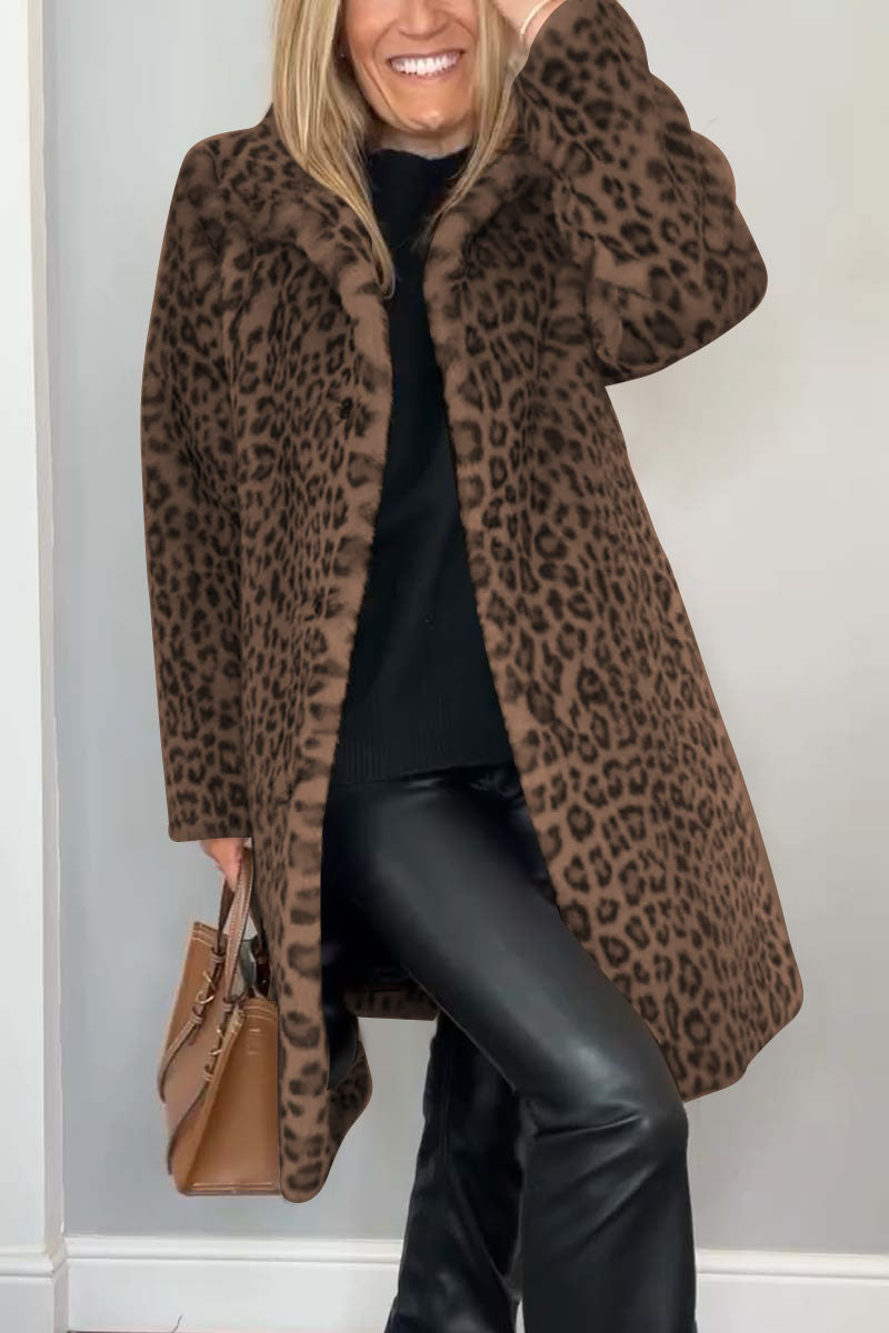 Rosa™ | Leopardzi Płaszcz Zimowy