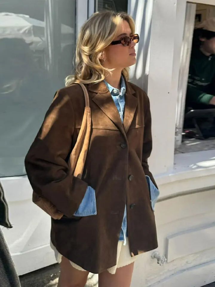 EMMA | Elegancka Kurtka z Kieszeniami na Klapie