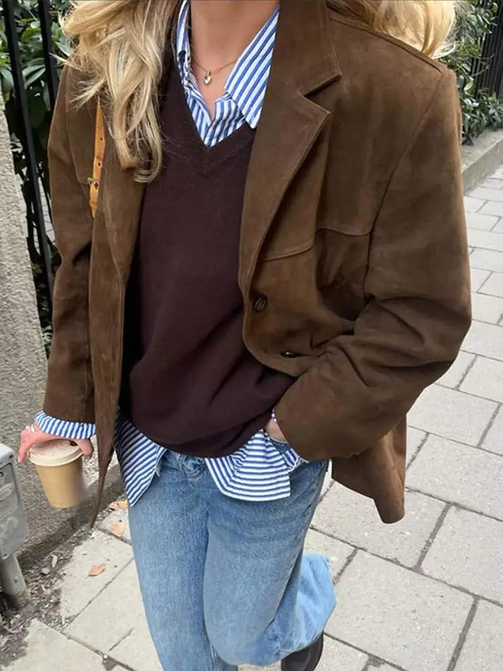 EMMA | Elegancka Kurtka z Kieszeniami na Klapie