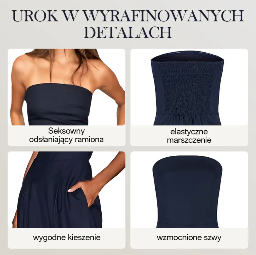 ZOFIA | Elegancki Kombinezon Bez Ramiączek