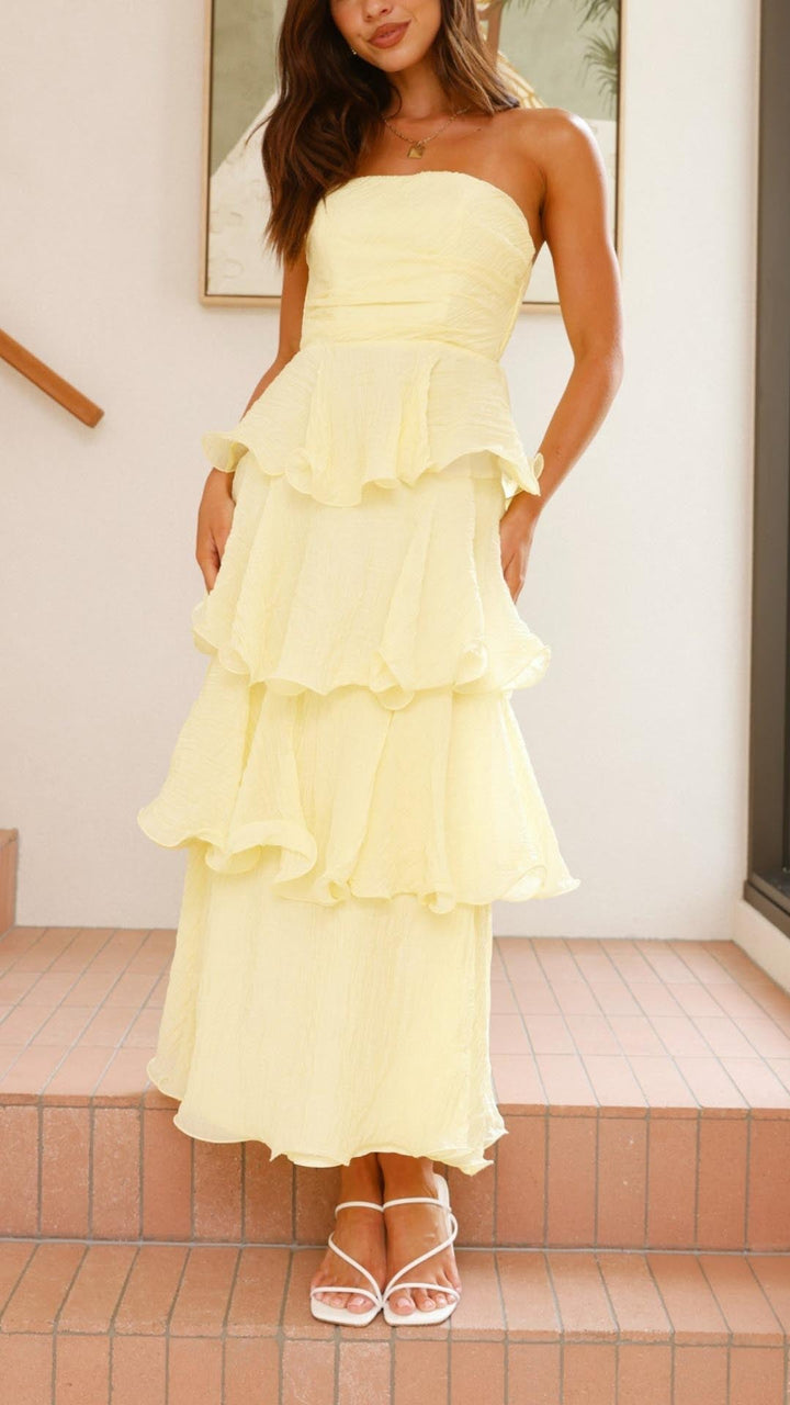 Kate - Maxikleid z falbanami
