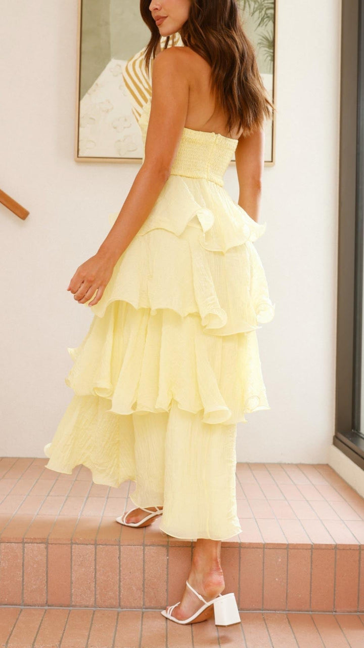 Kate - Maxikleid z falbanami