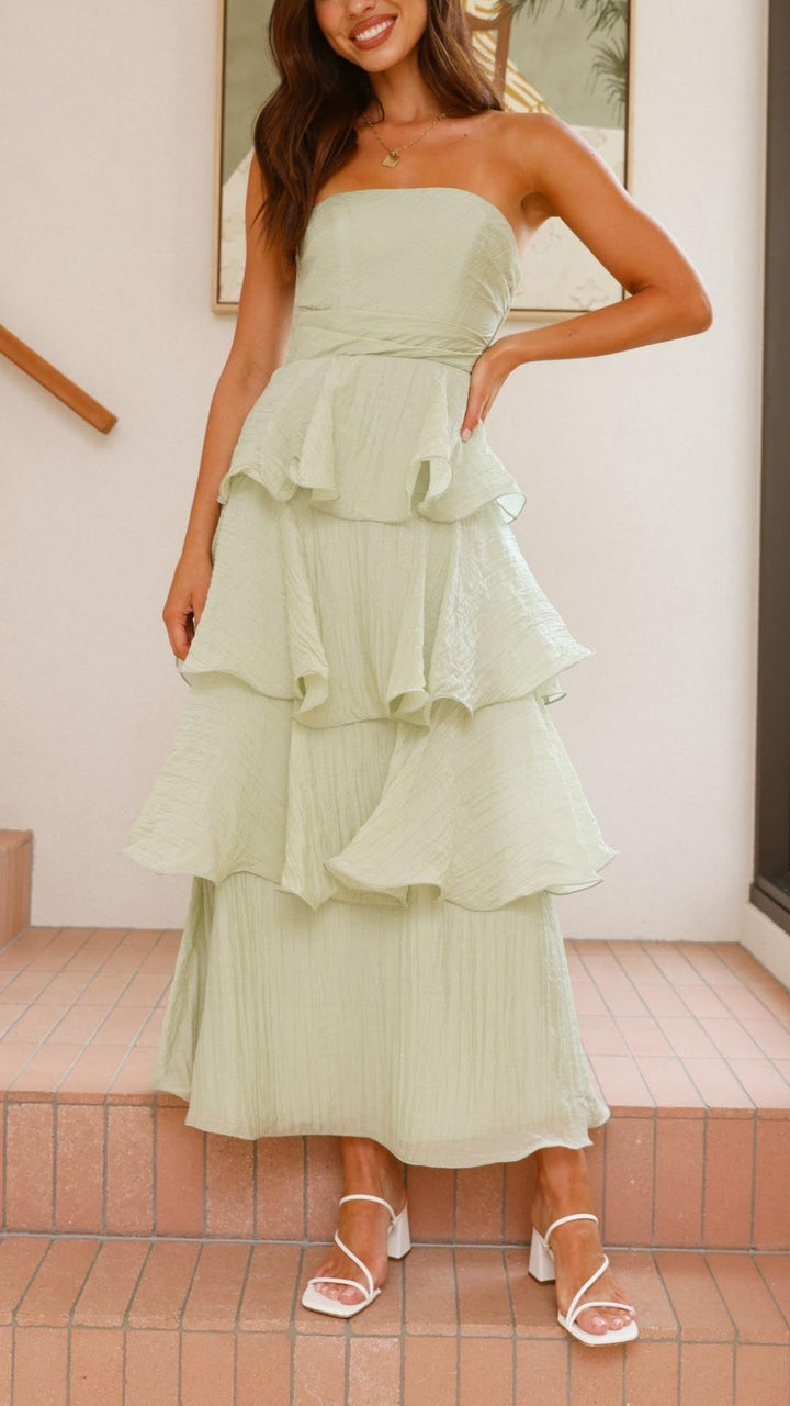 Kate - Maxikleid z falbanami
