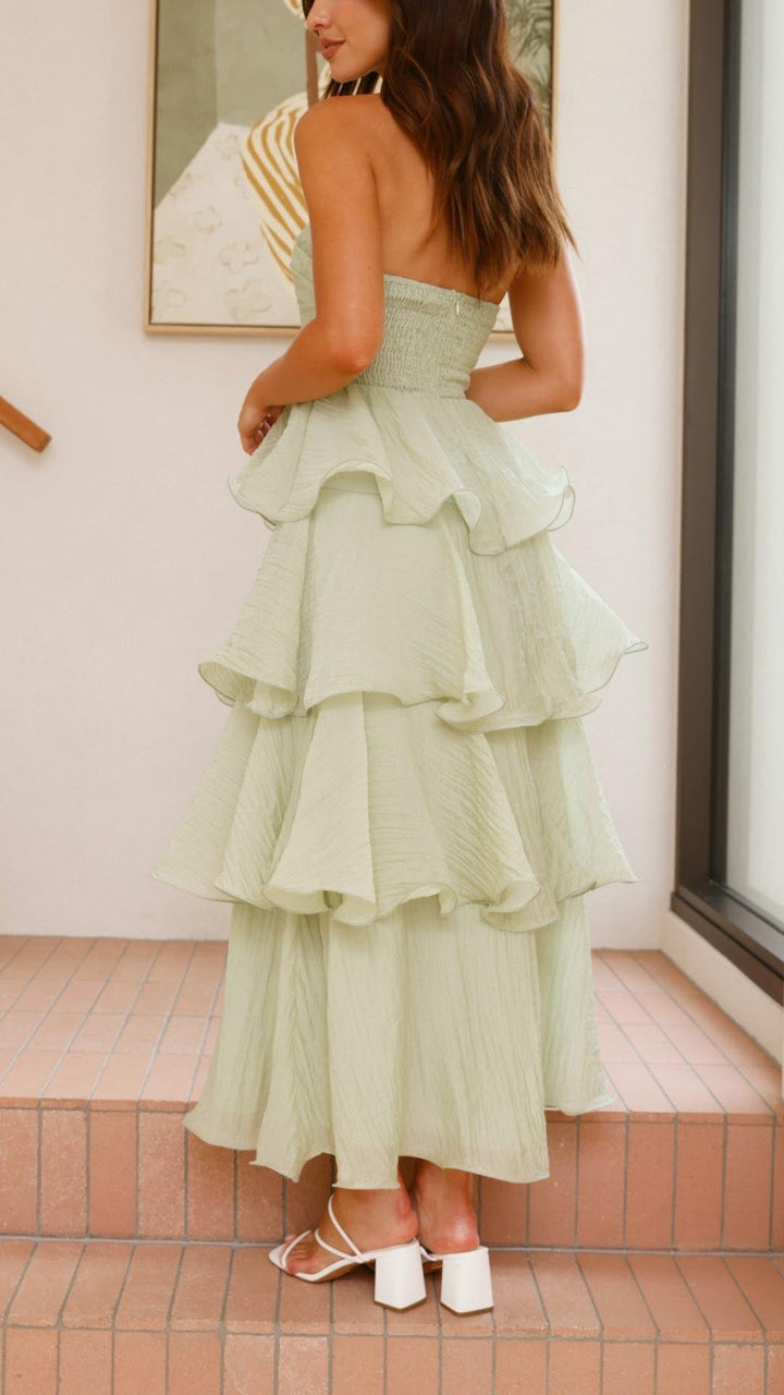 Kate - Maxikleid z falbanami