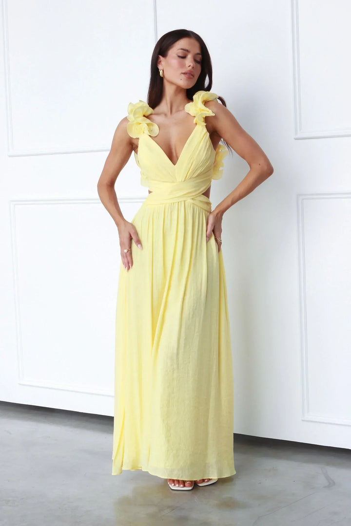 Vanessa - Elegancka sukienka maxi z odkrytymi plecami