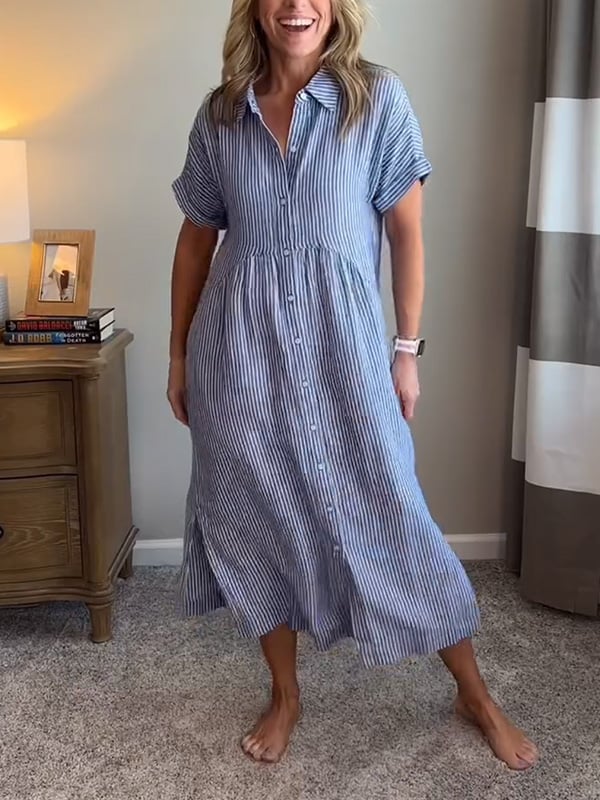 Camila | Elegancka Sukienka w Paski
