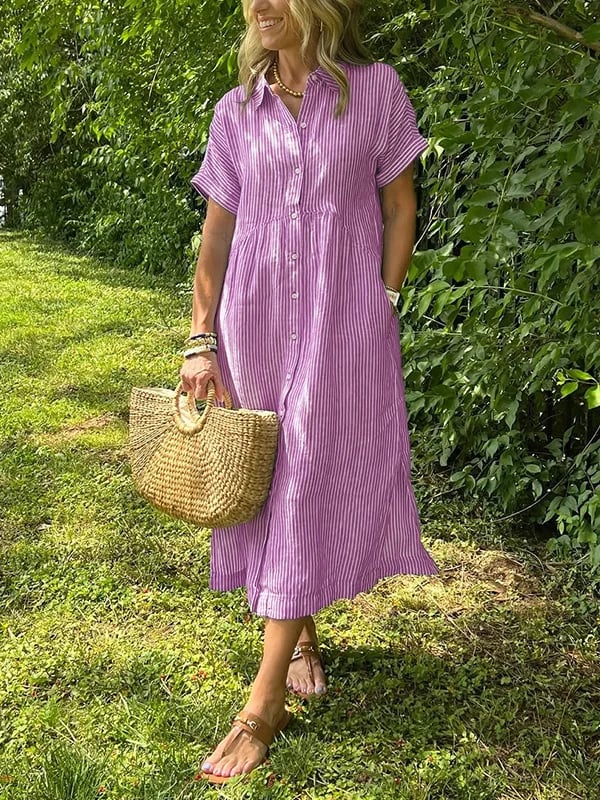 Camila | Elegancka Sukienka w Paski
