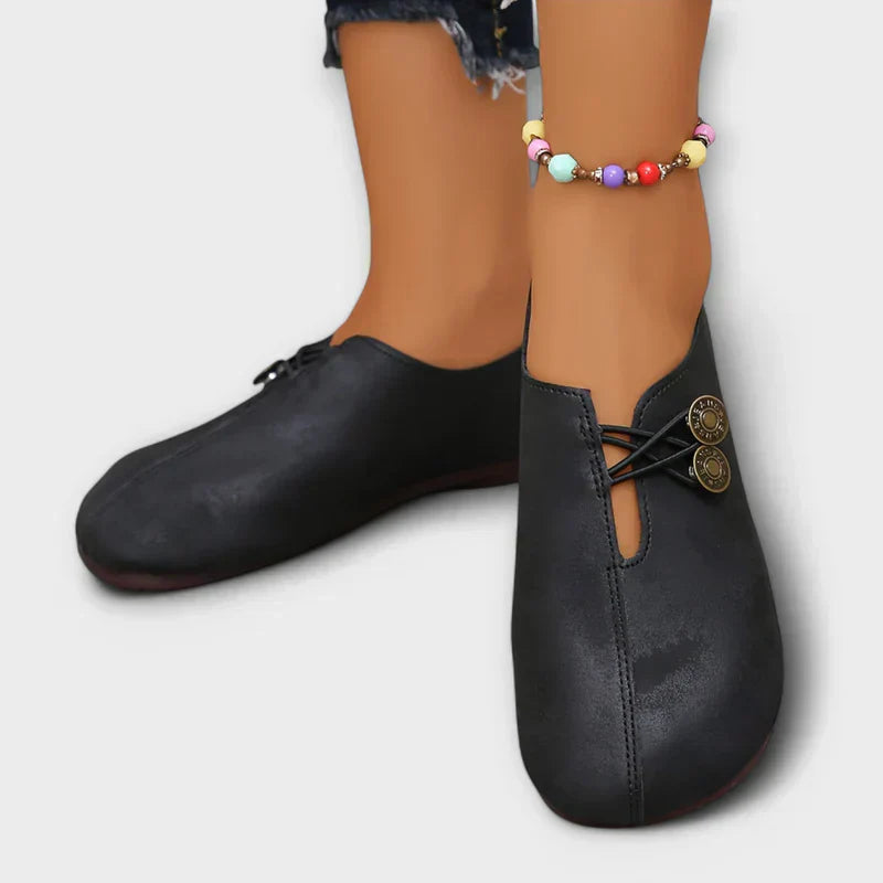 Fauna | Vintage-Loafer z detalami guzikowymi