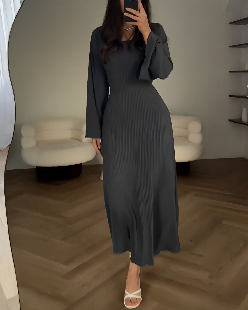 Aiah - Elegancka sukienka maxi z dzianiny