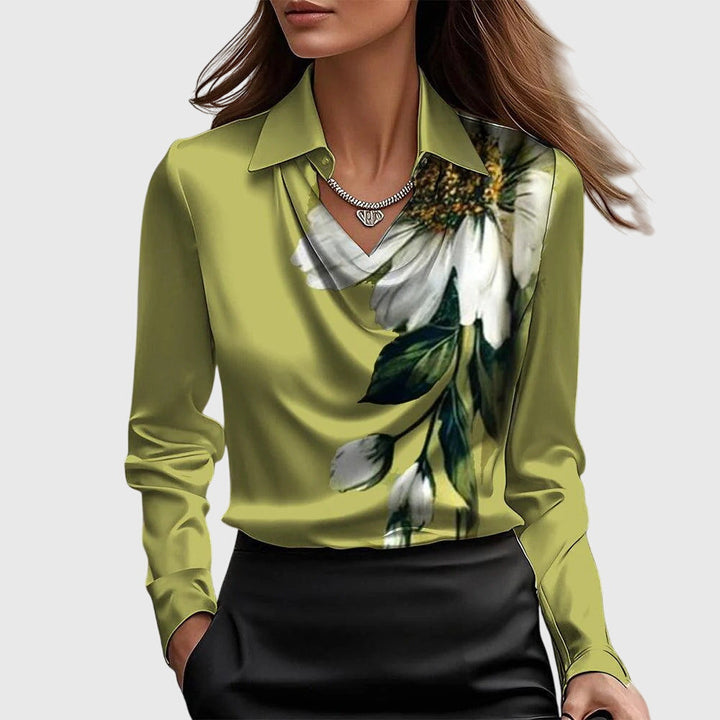 Samaire – Elegancka satynowa bluzka dla kobiet