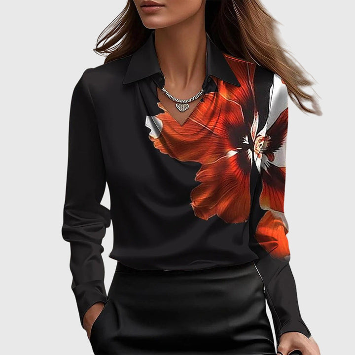 Samaire – Elegancka satynowa bluzka dla kobiet