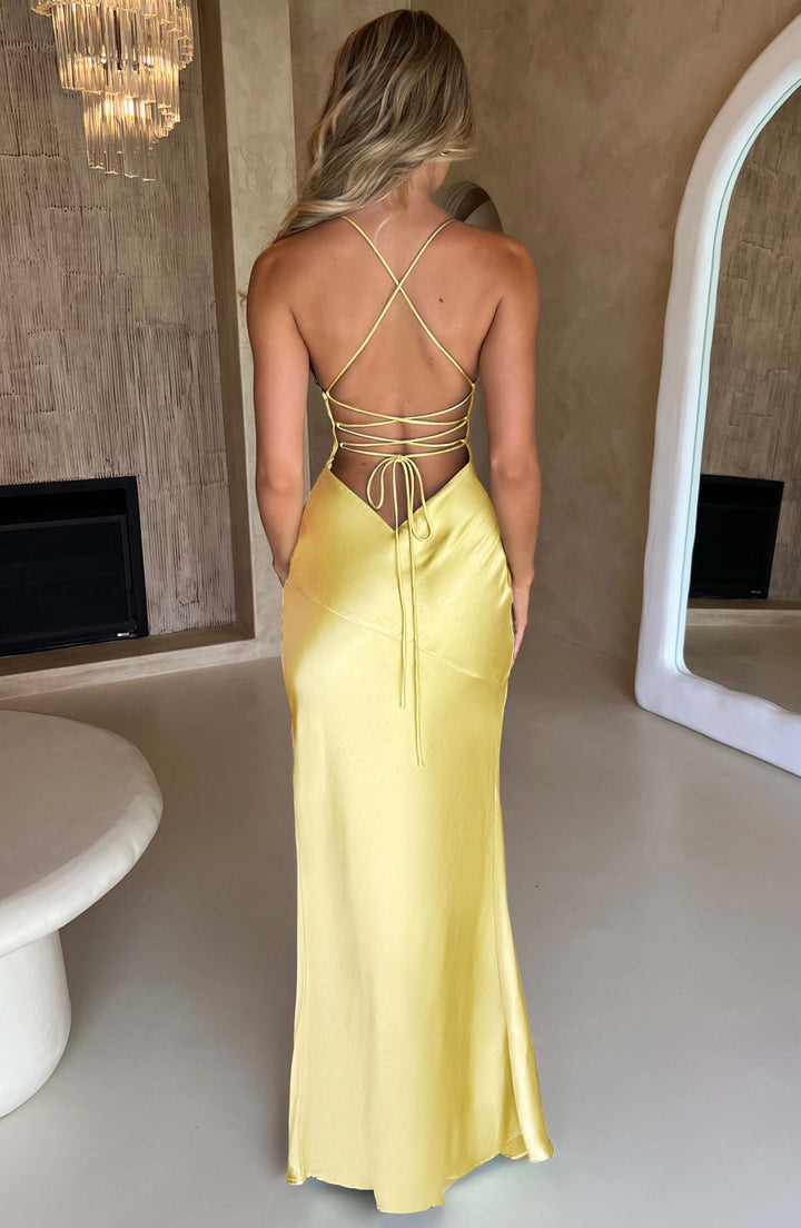 Natalie - Satynowa Sukienka Maxi