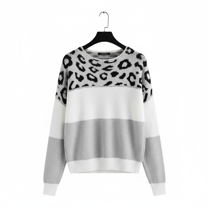 Charlene | Sweter w Wzór Lamparta