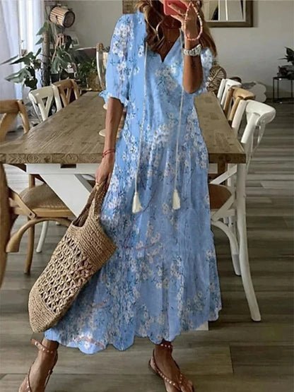Luna | Bezwysiłkowa Sukienka Boho o Wspaniałym Kroju
