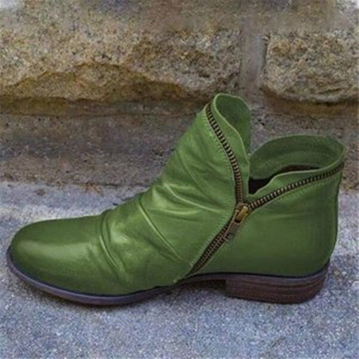 Valerie™|Skórzane Botki z Zippem