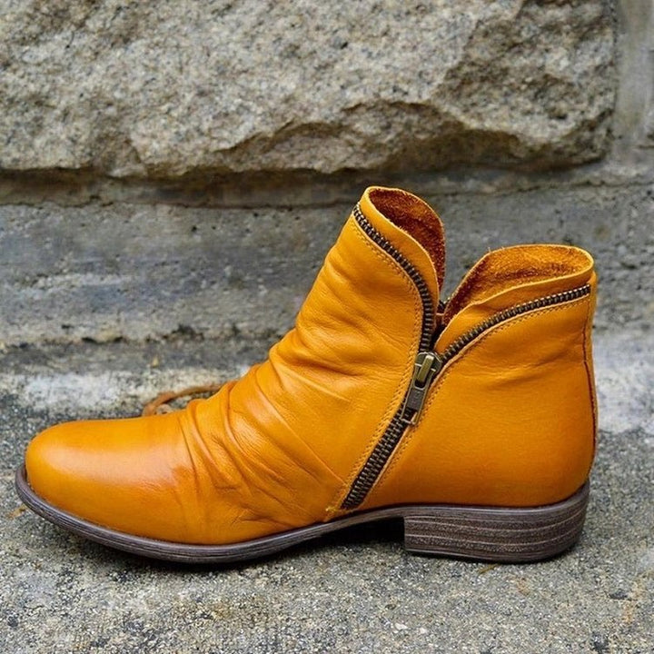 Valerie™|Skórzane Botki z Zippem